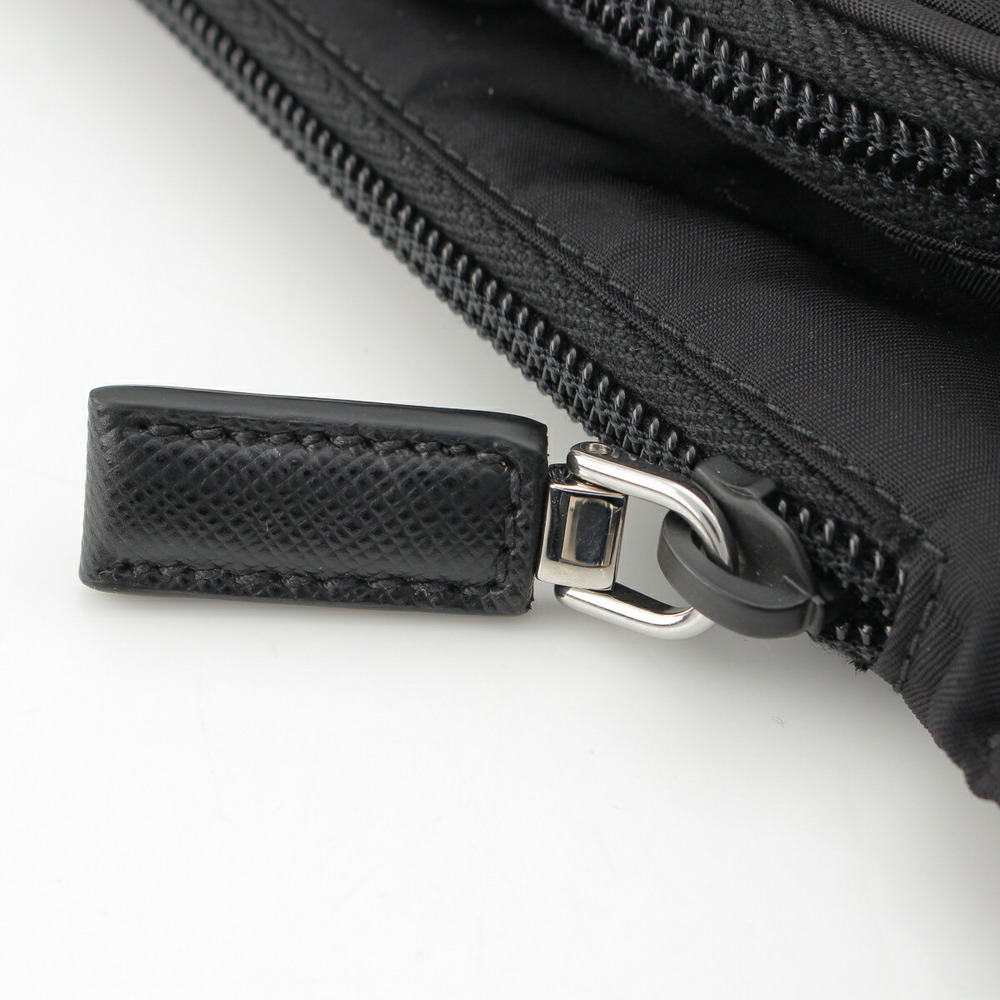 Prada Triangle Logo Re Saffiano Waist Bag Black - Picture 8 of 10